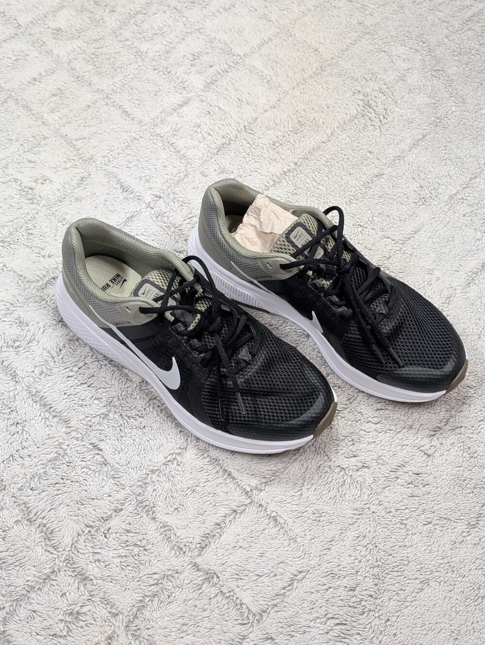 Nike Run Swift 2 Light Army Black Platinum Road Running Shoes Mens 11 CU3517-300